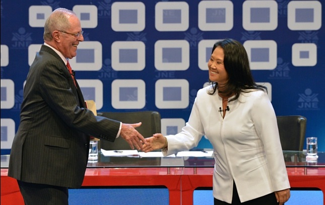 debate Keiko y Kuczynski se enfrentaron en el último debate. Foto: captura youtube