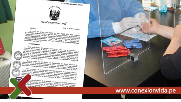 Donan pruebas para detectar el VIH y sífilis al MINSA