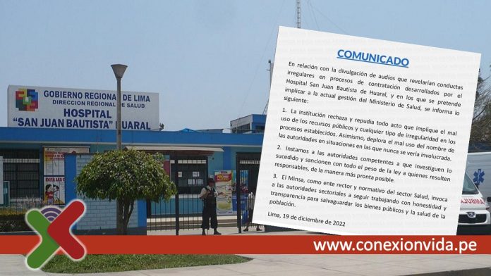 Funcionarios del Hospital de Huaral cobran por acceso a plazas laborales