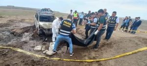 Cuerpo de trans calcinada en Trujillo. Foto: Del Norte Noticias