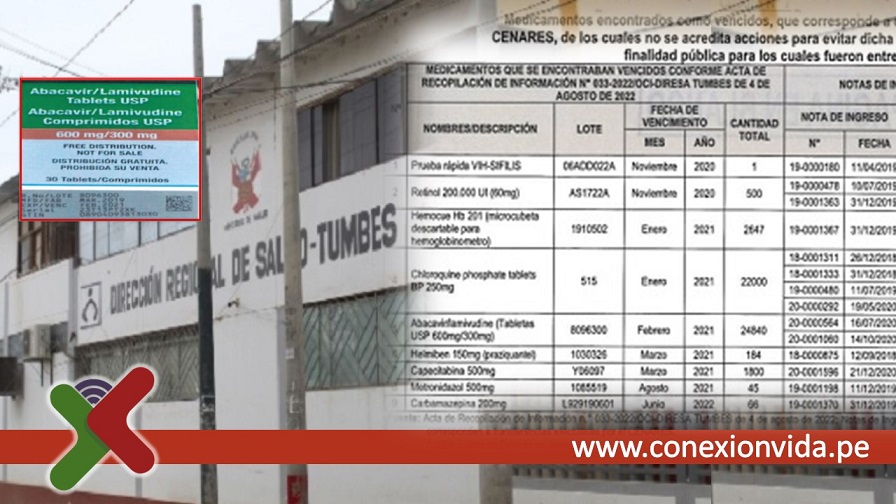 contraloria medicamentos Contraloría medicamentos vencidos para VIH en Tumbes. Composición / Conexión Vida