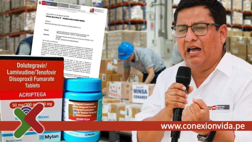 Minsa recomienda cambios de tratamiento ante evidente desabastecimiento de medicinas VIH
